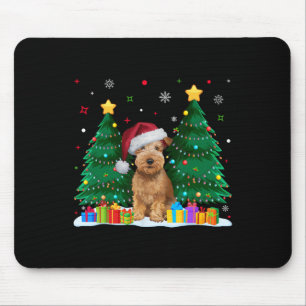 Soft Coated Wheaten Terrier Dog Lover Santa Hat Xm Mouse Pad