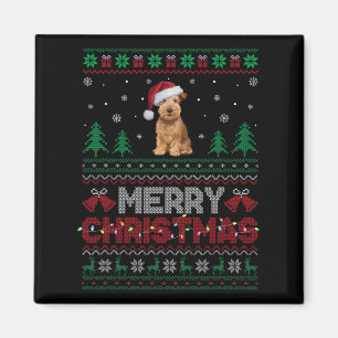 Soft Coated Wheaten Terrier Dog Santa Hat Xmas Tre Magnet