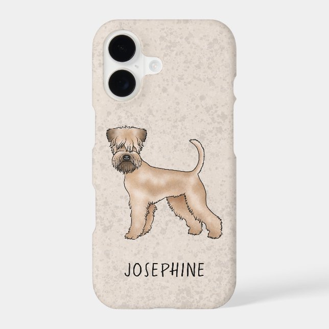Soft-Coated Wheaten Terrier Dog With Custom Name (Back)