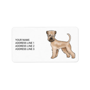 Soft-Coated Wheaten Terrier Dog With Custom Text Label