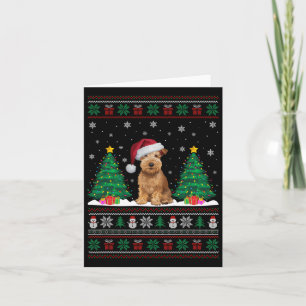 Soft Coated Wheaten Terrier Dog Xmas Tree Light Ug Card