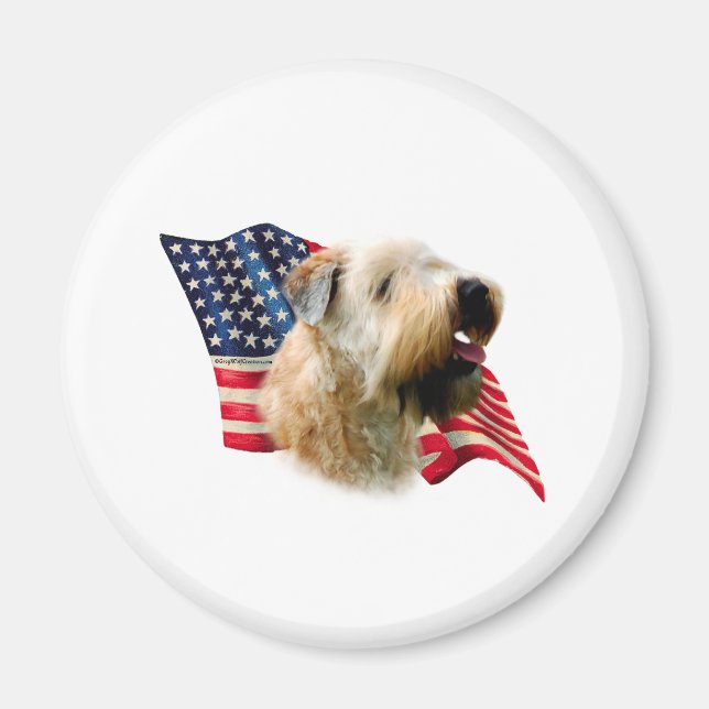 Soft Coated Wheaten Terrier Flag Magnet (Front)