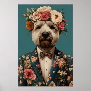 Soft Coated Wheaten Terrier In Suit Poster