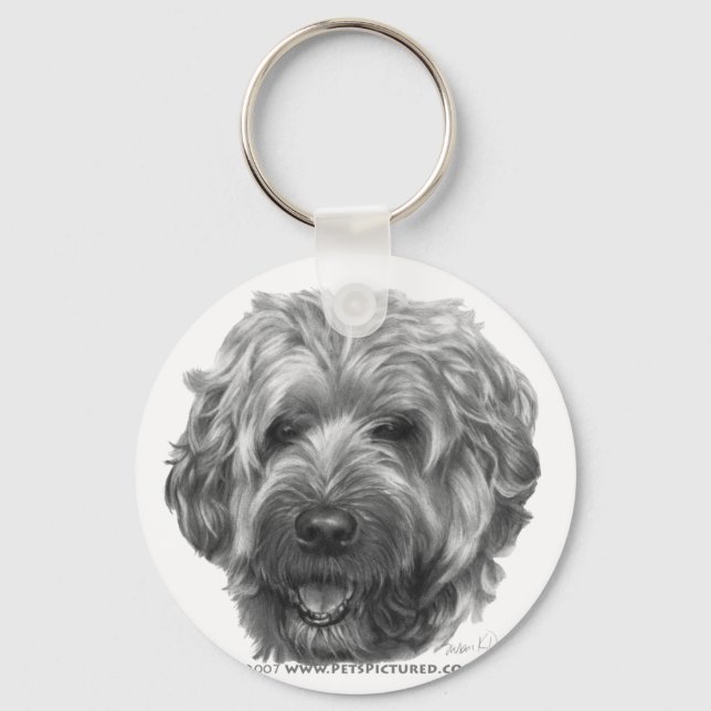 Soft-Coated Wheaten Terrier Key Ring (Front)