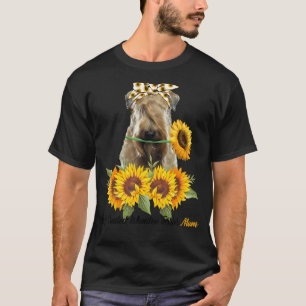 Soft Coated Wheaten Terrier Mum Sunflower Dog Mum T-Shirt