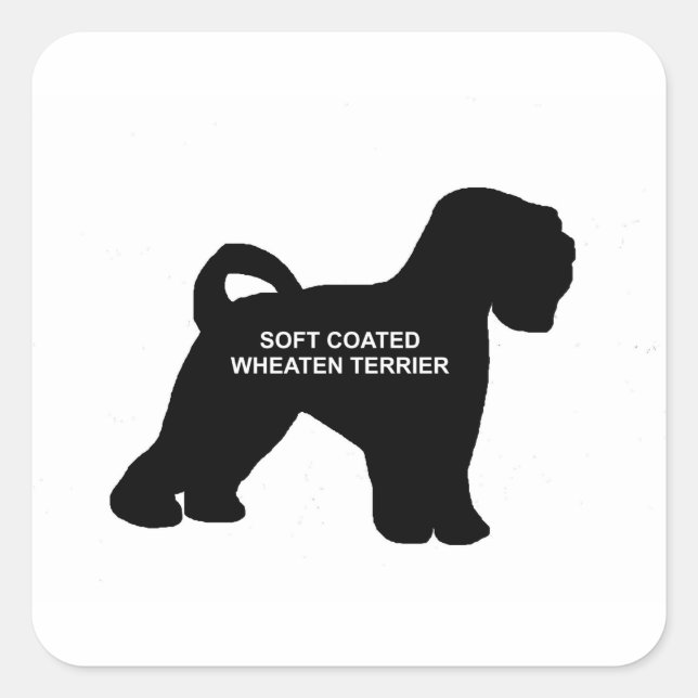 soft coated wheaten terrier name silo square sticker (Front)