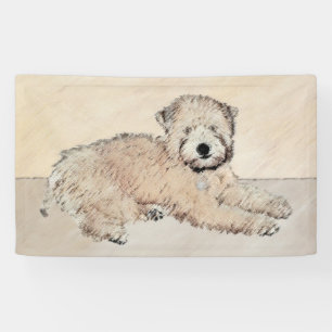 Soft Coated Wheaten Terrier Painting Original Art Banner