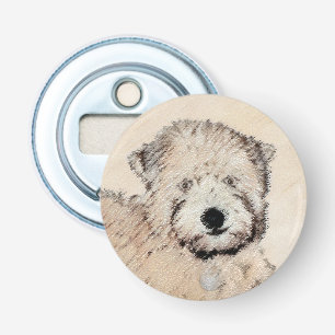 Soft Coated Wheaten Terrier Painting Original Art Bottle Opener
