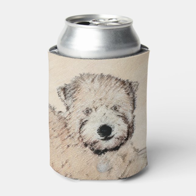 Soft Coated Wheaten Terrier Painting Original Art Can Cooler (Can Front)