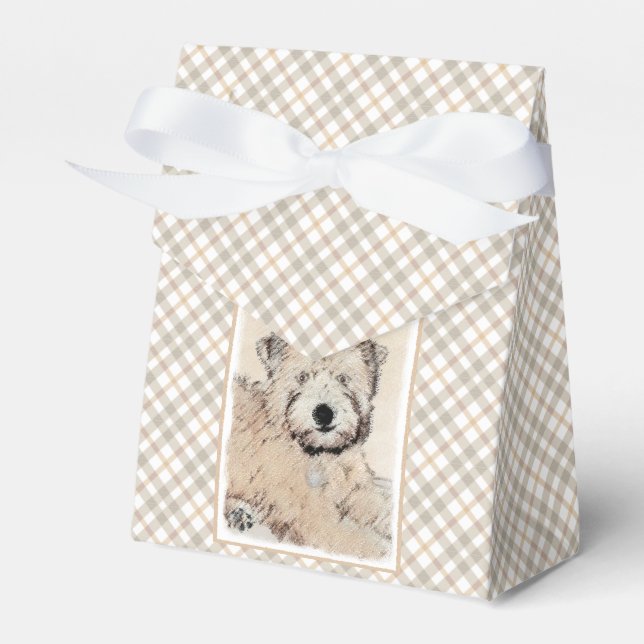 Soft Coated Wheaten Terrier Painting Original Art Favour Box (Front Side)