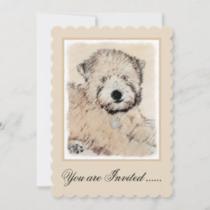 Soft Coated Wheaten Terrier Painting Original Art Invitation