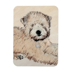 Soft Coated Wheaten Terrier Painting Original Art Magnet