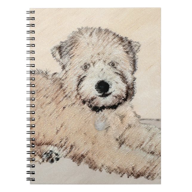 Soft Coated Wheaten Terrier Painting Original Art Notebook (Front)