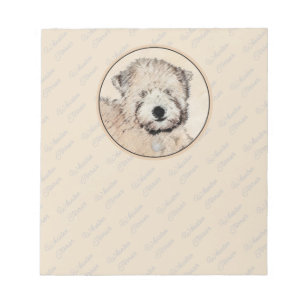 Soft Coated Wheaten Terrier Painting Original Art Notepad