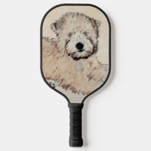 Soft Coated Wheaten Terrier Painting Original Art Pickleball Paddle