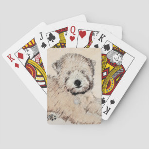Soft Coated Wheaten Terrier Painting Original Art Playing Cards