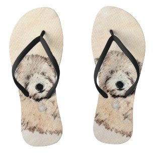 Soft Coated Wheaten Terrier Painting Original Art Thongs