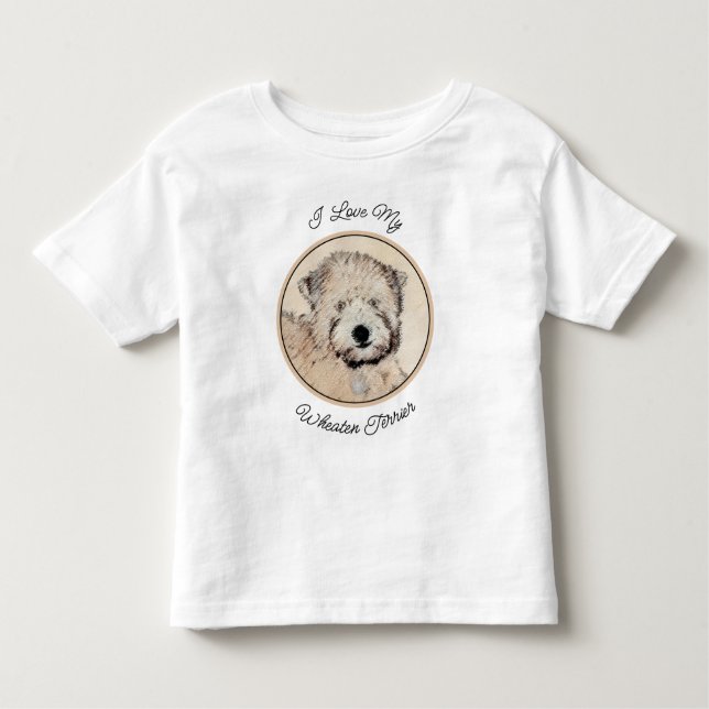 Soft Coated Wheaten Terrier Painting Original Art Toddler T-Shirt (Front)