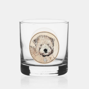 Soft Coated Wheaten Terrier Painting Original Art Whiskey Glass
