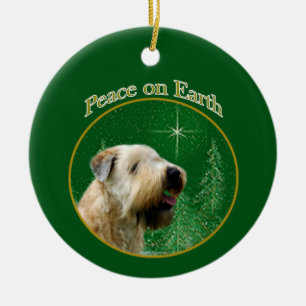 Soft Coated Wheaten Terrier Peace Ceramic Ornament