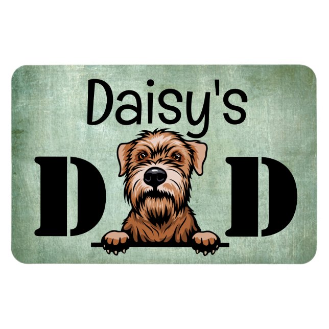 Soft Coated Wheaten Terrier Peeking Dad Magnet (Horizontal)