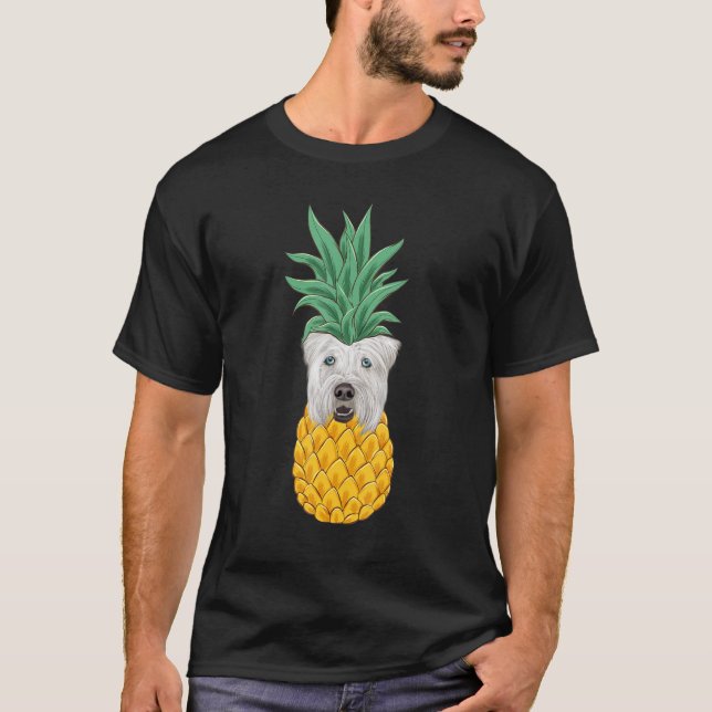 Soft Coated Wheaten Terrier Pineapple Dog T-Shirt (Front)