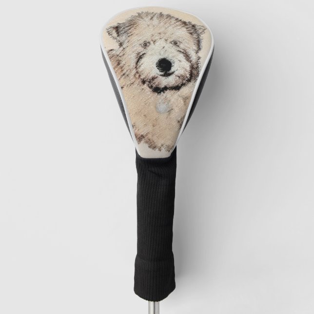 Soft-Coated Wheaten Terrier Puppy Painting Dog Art Golf Head Cover (Front)