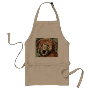 Soft-Coated Wheaten Terrier Puppy with Wet Face Standard Apron
