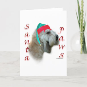 Soft Coated Wheaten Terrier Santa Paws Holiday Card