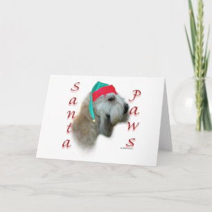 Soft Coated Wheaten Terrier Santa Paws Holiday Card