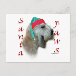 Soft Coated Wheaten Terrier Santa Paws Holiday Postcard