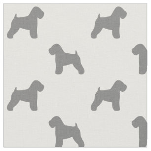 Soft Coated Wheaten Terrier Silhouettes Pattern Fabric