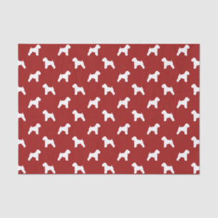 Soft Coated Wheaten Terrier Silhouettes Red Tissue Paper