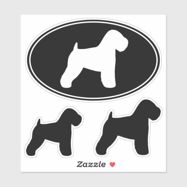 Soft Coated Wheaten Terrier Silhouettes Stickers (Sheet)