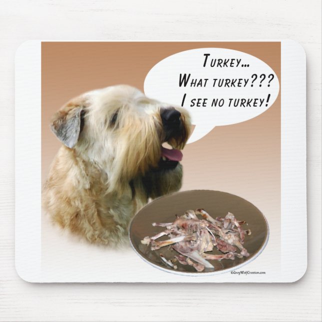 Soft Coated Wheaten Terrier Turkey Mouse Pad (Front)