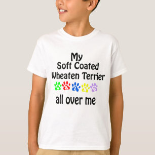 Soft Coated Wheaten Terrier Walks Design T-Shirt