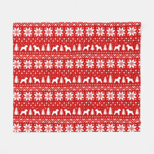 Soft Coated Wheaten Terriers Christmas Pattern Fleece Blanket