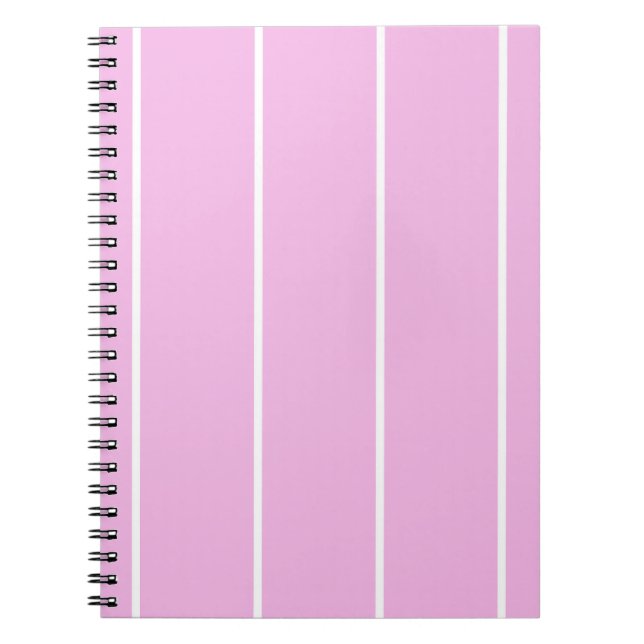 Soft Color Vertical Stripe Pattern Design Notebook (Front)