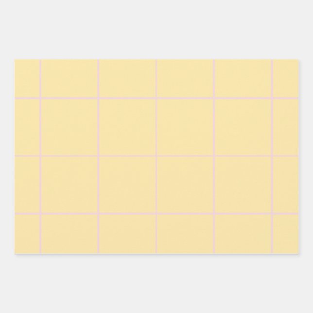 Soft Color Vertical Stripe Pattern Design Wrapping Paper Sheet (Front)