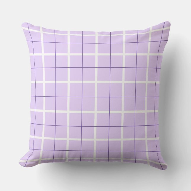 Soft Color Vertical Stripe Pattern Point Design Cushion (Front)
