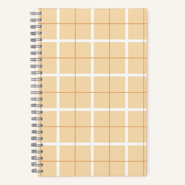 Soft Color Vertical Stripe Pattern Point Design Notebook (Front)