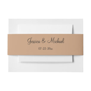 Soft Colored Roses Wedding  Invitation Belly Band
