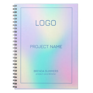 Soft colors holographic background 2 notebook