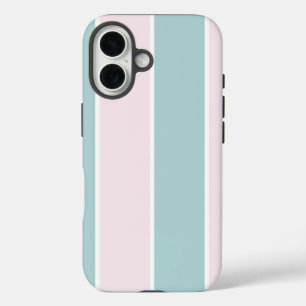 Soft Colour Vertical Stripe Pattern Design iPhone 16 Case