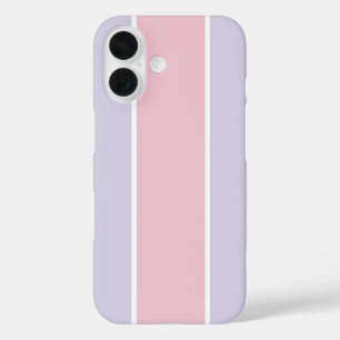 Soft Colour Vertical Stripe Pattern Design iPhone 16 Case