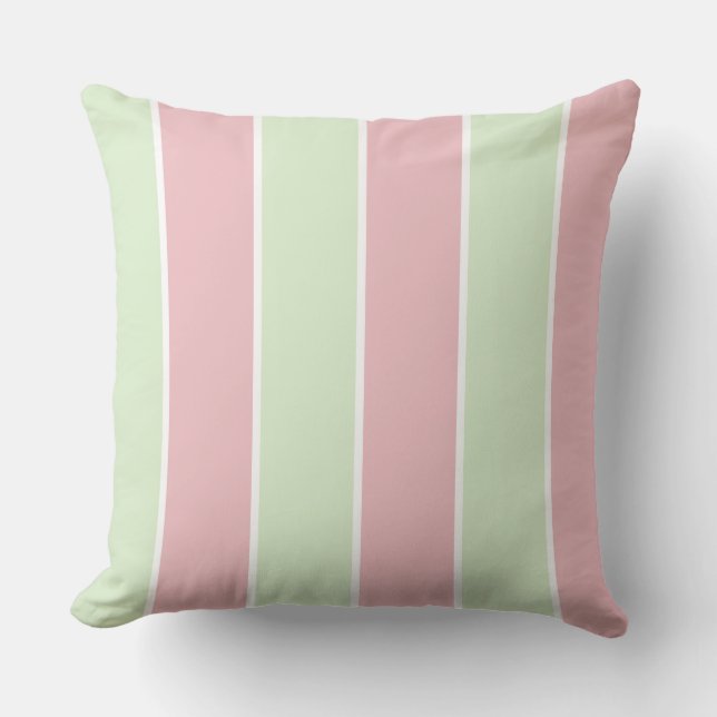 Soft Colour Vertical Stripe Pattern Design Cushion (Front)