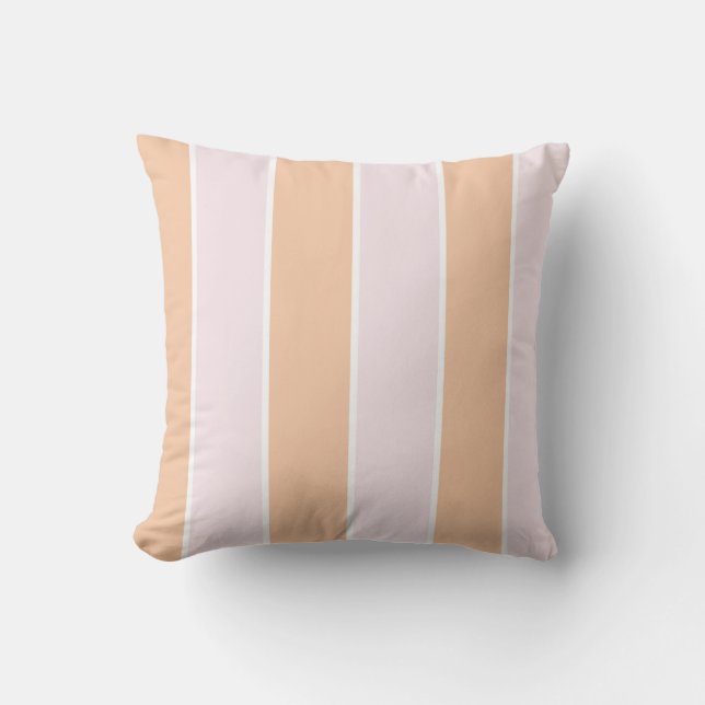 Soft Colour Vertical Stripe Pattern Design Cushion (Front)