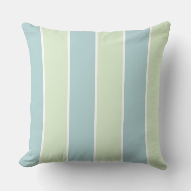 Soft Colour Vertical Stripe Pattern Design Cushion (Front)