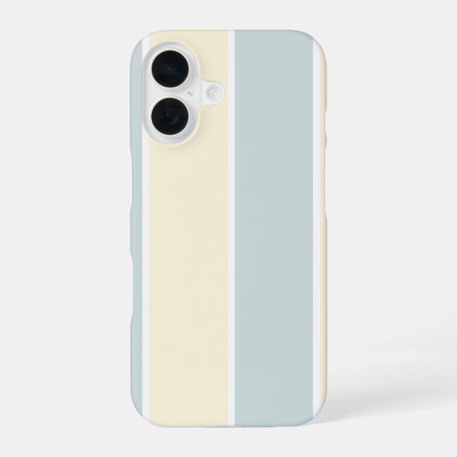 Soft Colour Vertical Stripe Pattern Design iPhone 16 Case (Back)