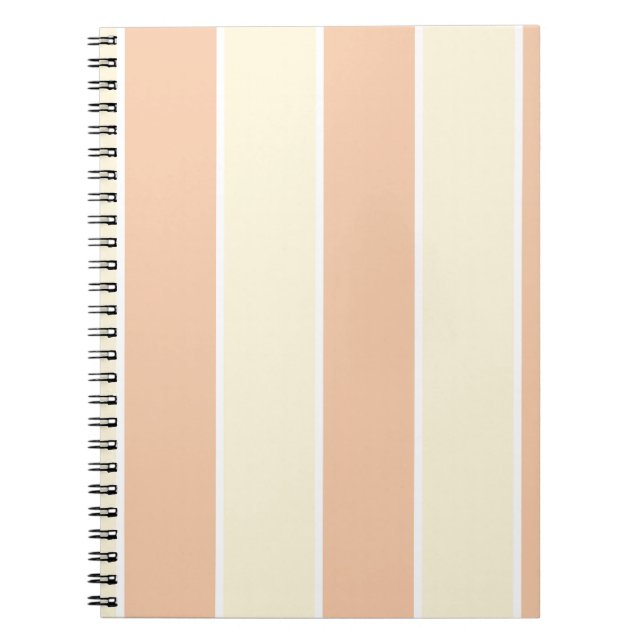 Soft Colour Vertical Stripe Pattern Design Notebook (Front)